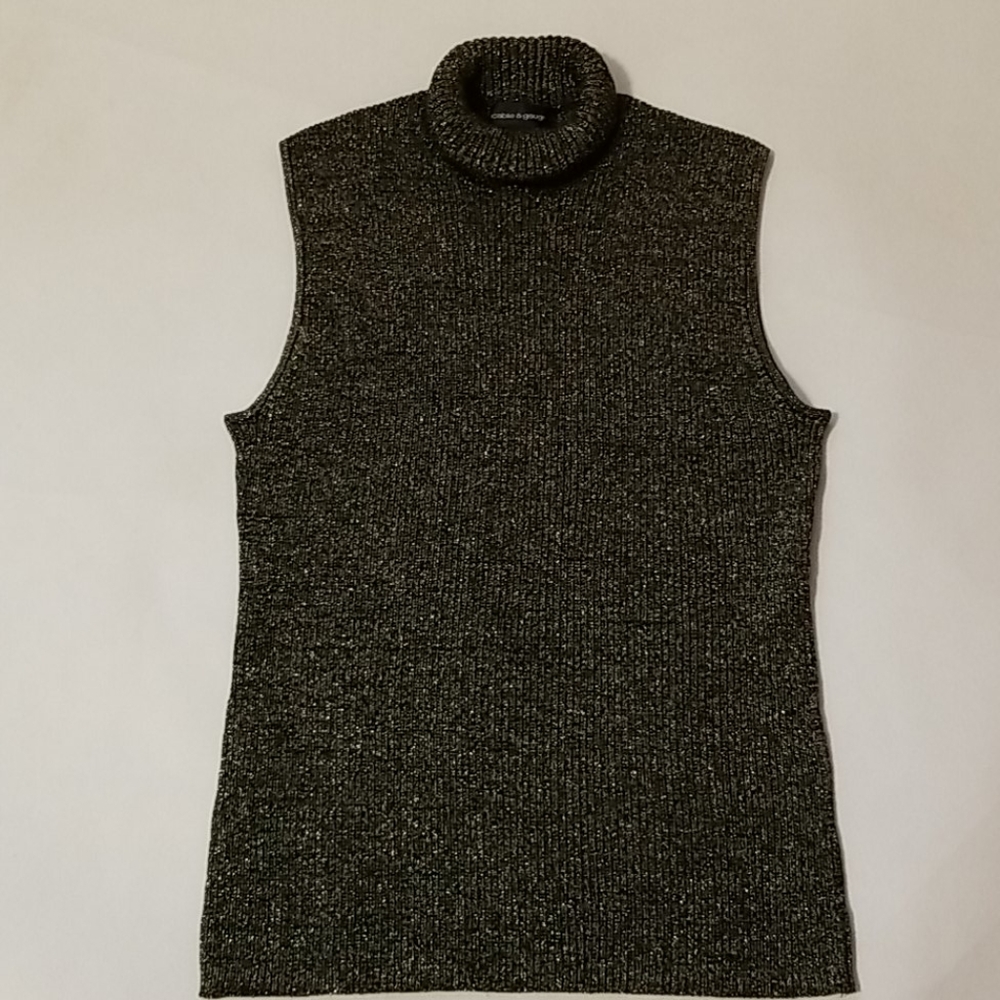 Cable & Gauge Golden Metallic Sleeveless Top XL